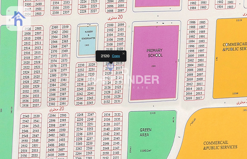 پارچە زەوییەکی نیشتەجێبوونی فراوان لە گرد جوتیار