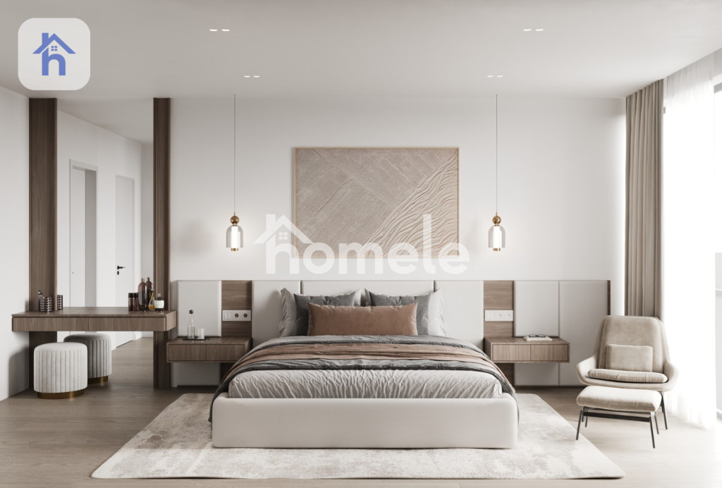 Modern one-bedroom apartment in Vana Towers Resim 10