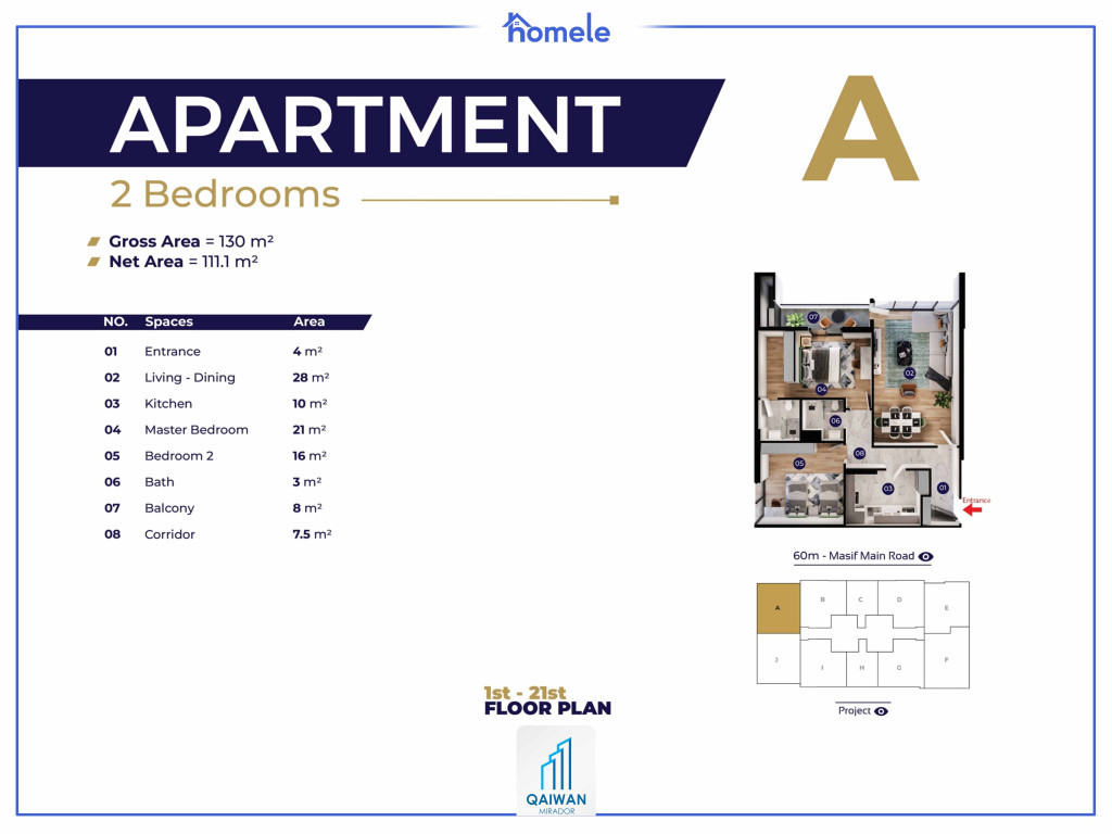 On the 8th Floor Kat Planı