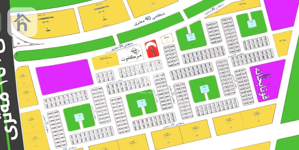 قطعة ارض رکن للبیع