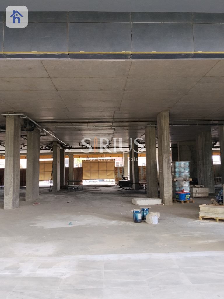 Modern showroom with large space